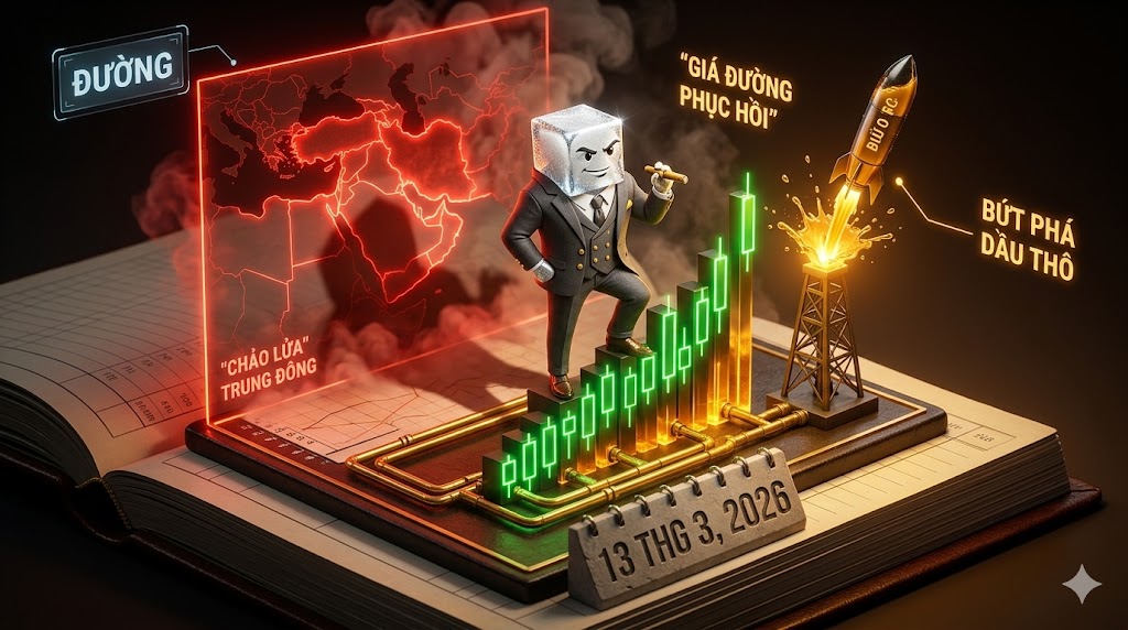 Giá đường phục hồi nhờ đà bứt phá của dầu thô giữa 